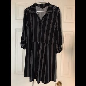 Collared stripped dress